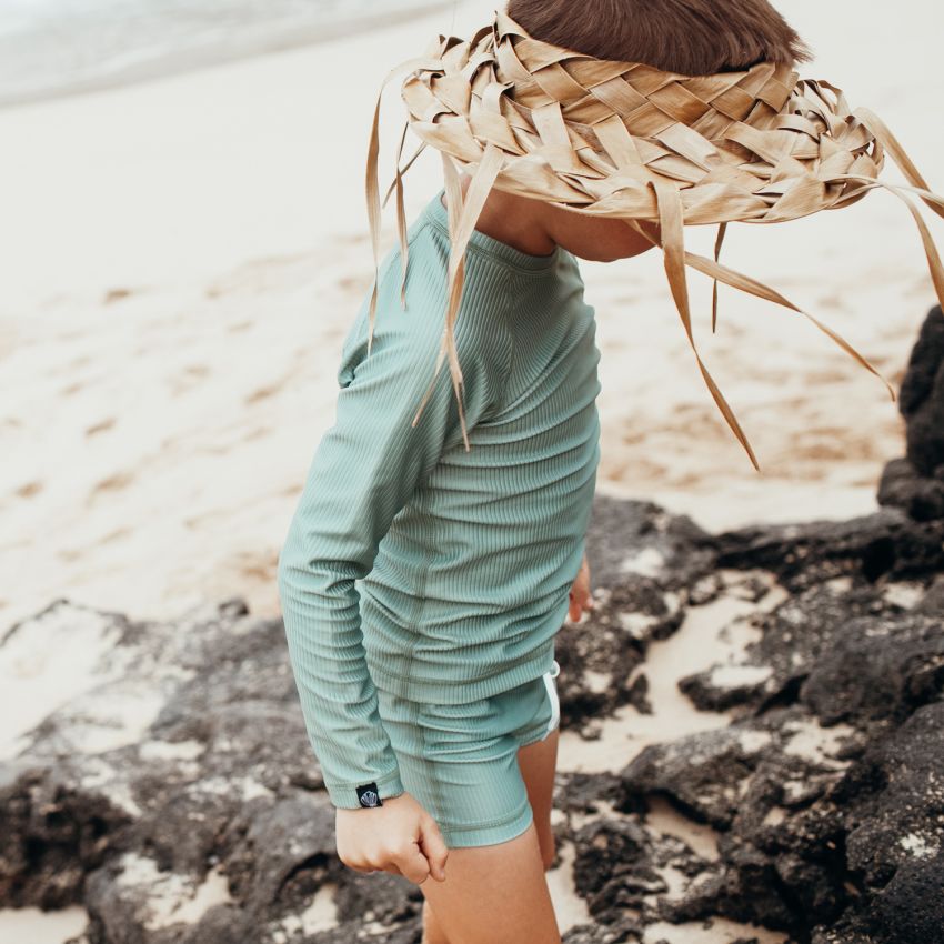 Beach & Bandits - UV Badeshirt Ribbed Basil