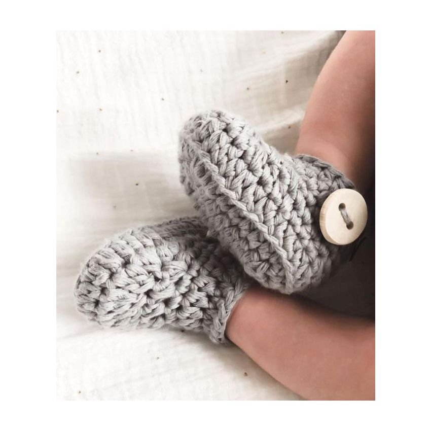Maylily - Baby Strick- Booties Grau
