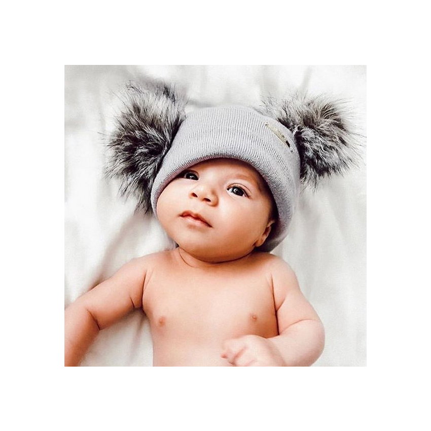 Bjällra of Sweden - Strickmütze mit Pommel Pink