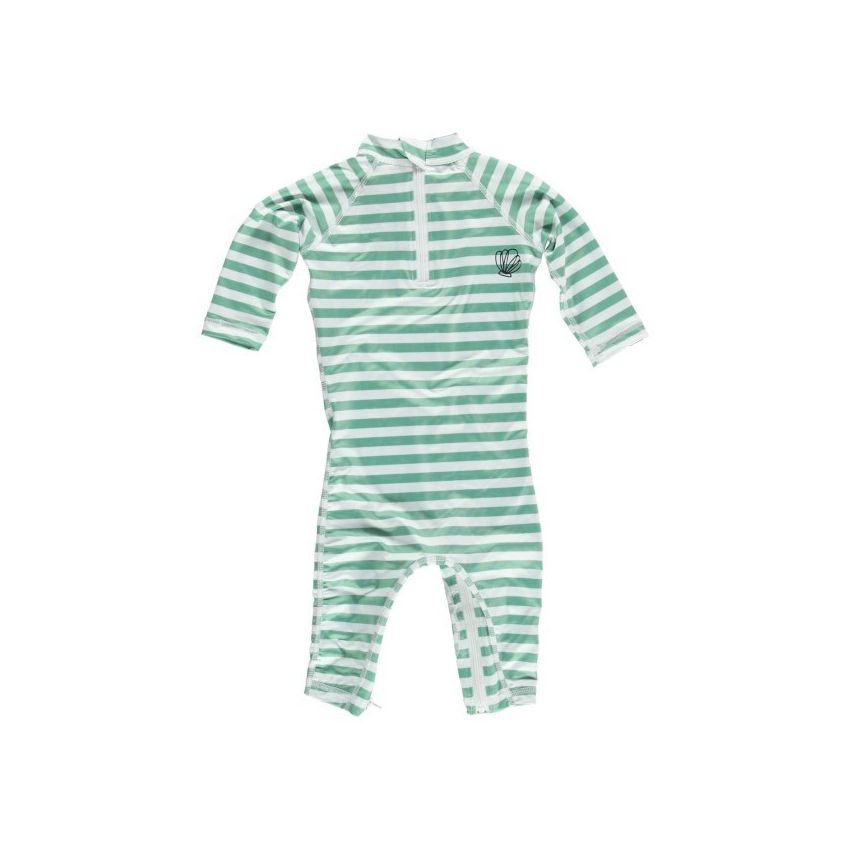 Beach & Bandits - UV Badeoverall Baby Born on the Beach Grün/Weiss