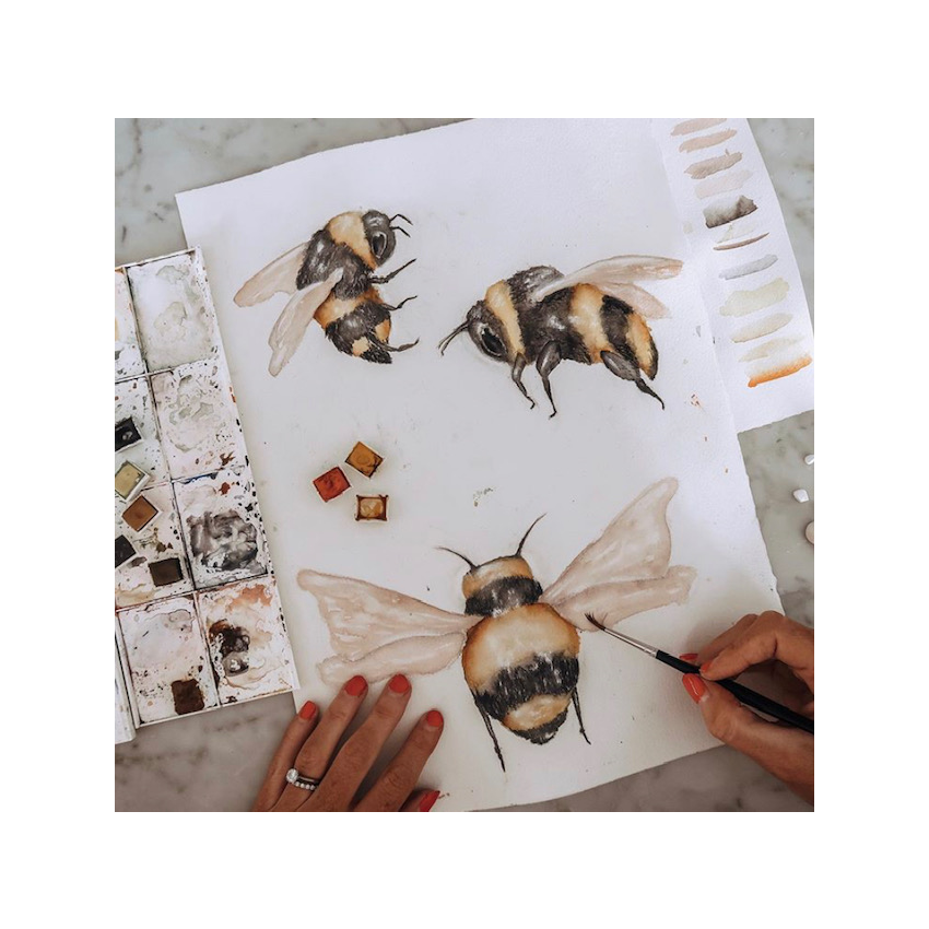 Little Rae Prints - Wandsticker Bienen