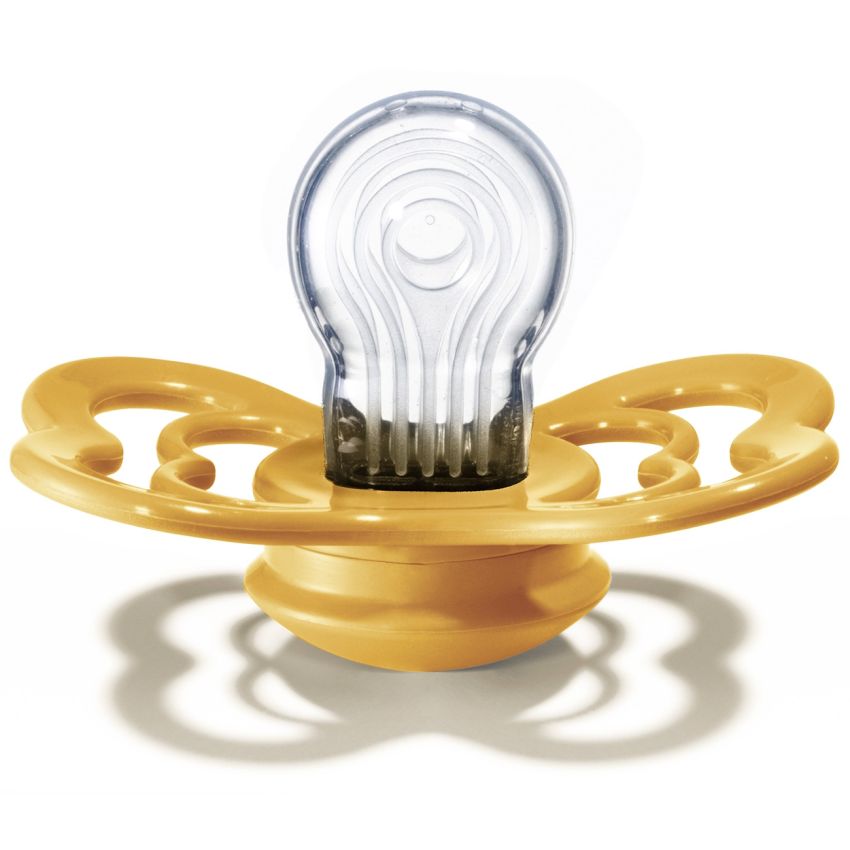 BIBS - SUPREME Silikon Mustard-White Gr. 2