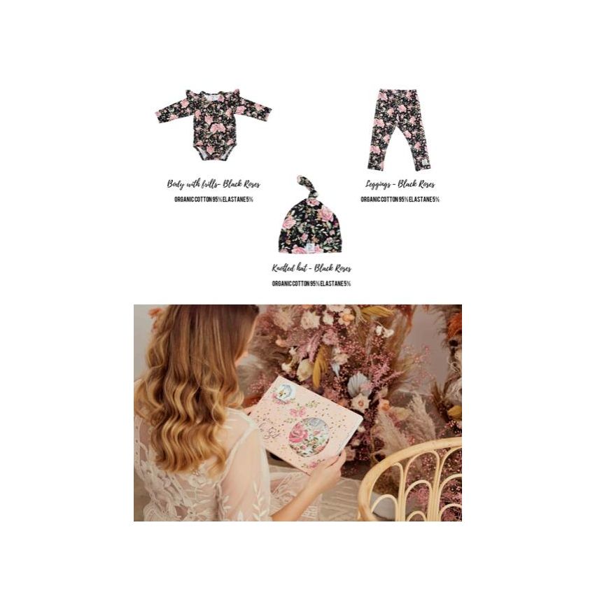 Hey Popinjay! - Geschenkbox 3-teilig Black Roses 56/62