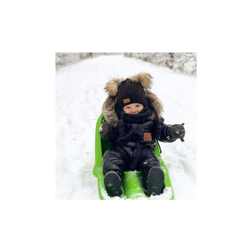 LAttante - Schneeoverall exclusive Collection Schwarz Glanz