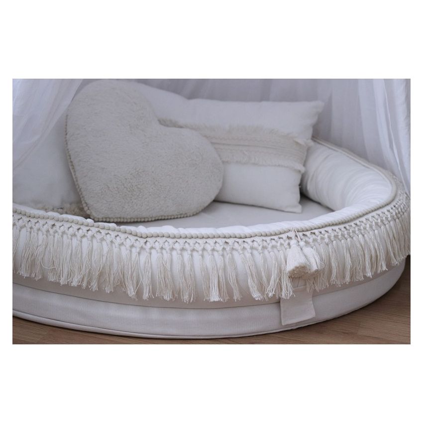 Cotton & Sweets - Boho Kissen Rechteck Fransenstickerei