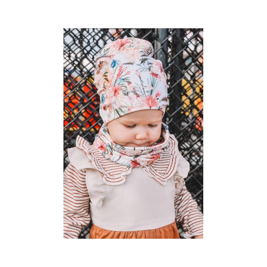 Ul & Ka - Beanie & Schal Set Boho Flowers