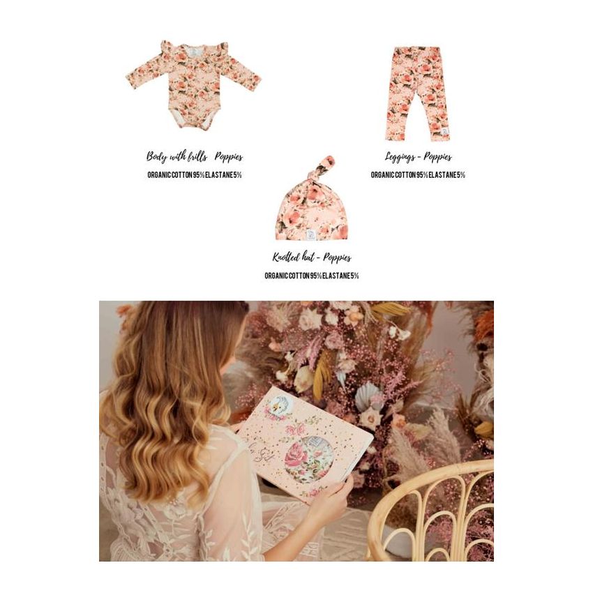 Hey Popinjay! - Geschenkbox 3-teilig Florals dunkel 56/62