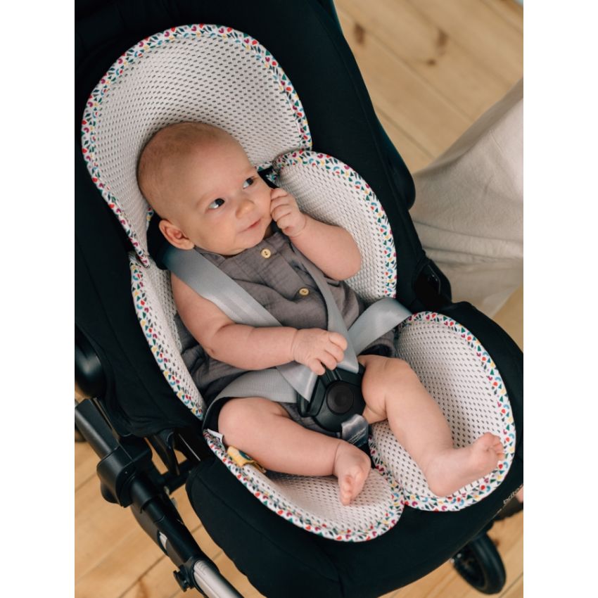 LEOKID - Anti- Schwitz 3D Einlage Kinderwagen / Autositz Sweet Tweet Kleinkind