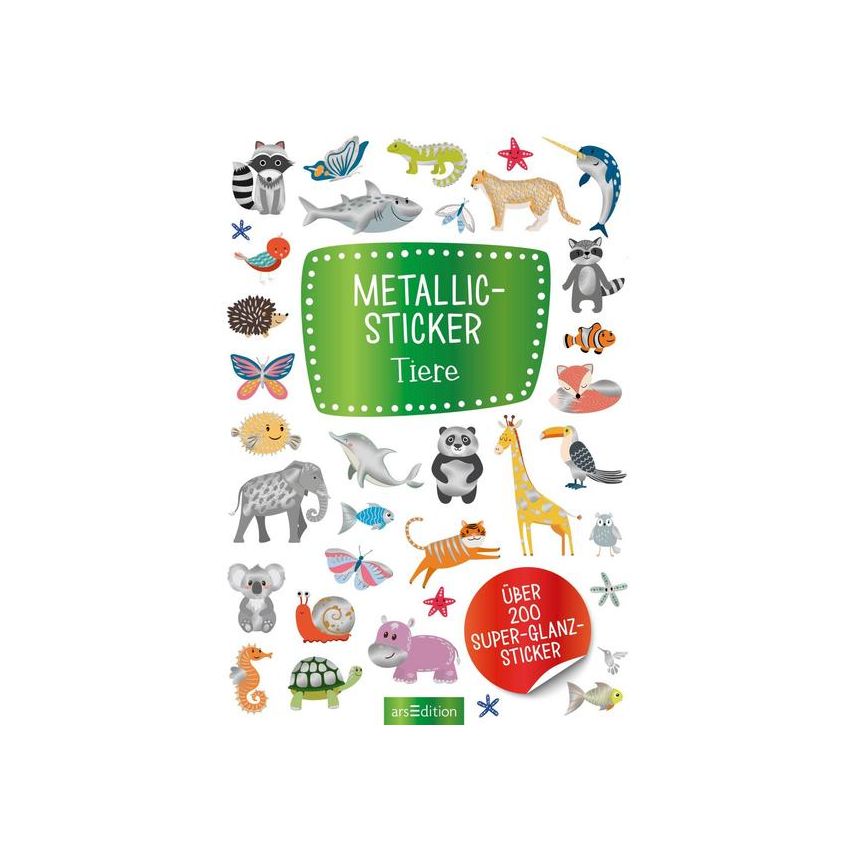 arsEdition - Metallic-Sticker Tiere Über 200 Super-Glanz-Sticker