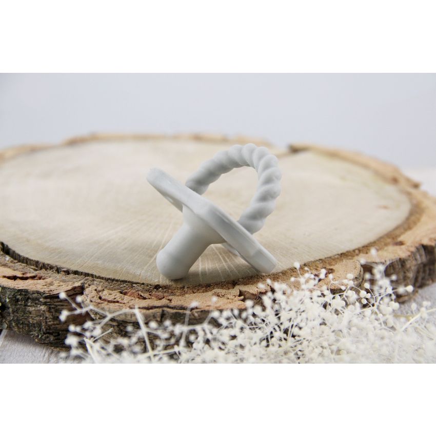 Mrs Ertha - Silikon Schnuller Hellgrau