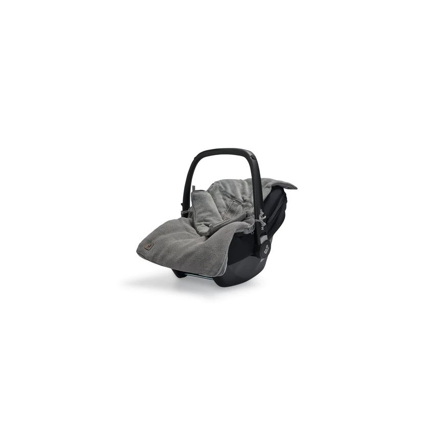 Jollein - Autoschale Fusssack Strickoptik Stone Grey