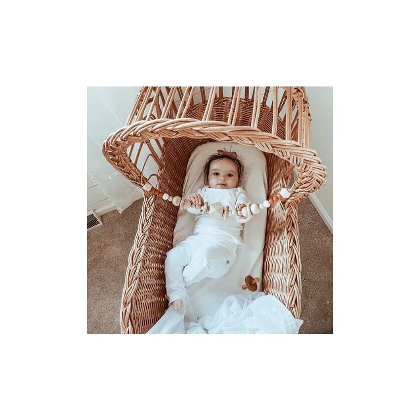 littleCHEW - Kinderwagen - Kette Kyle Mustard, Taupe, Creme