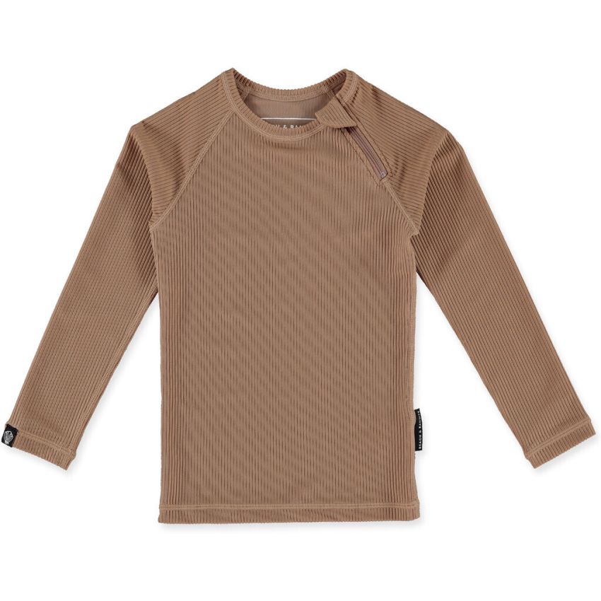 Beach & Bandits - UV Badeshirt Ribbed Chocolate