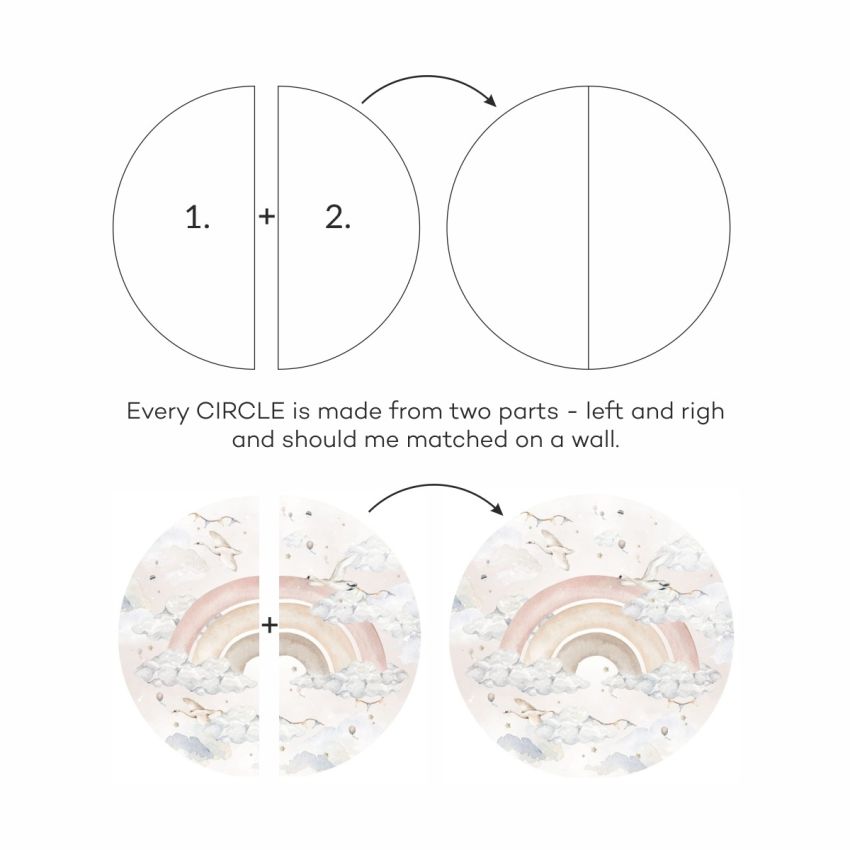 Dekornik - Regenbogen Girl im Kreis