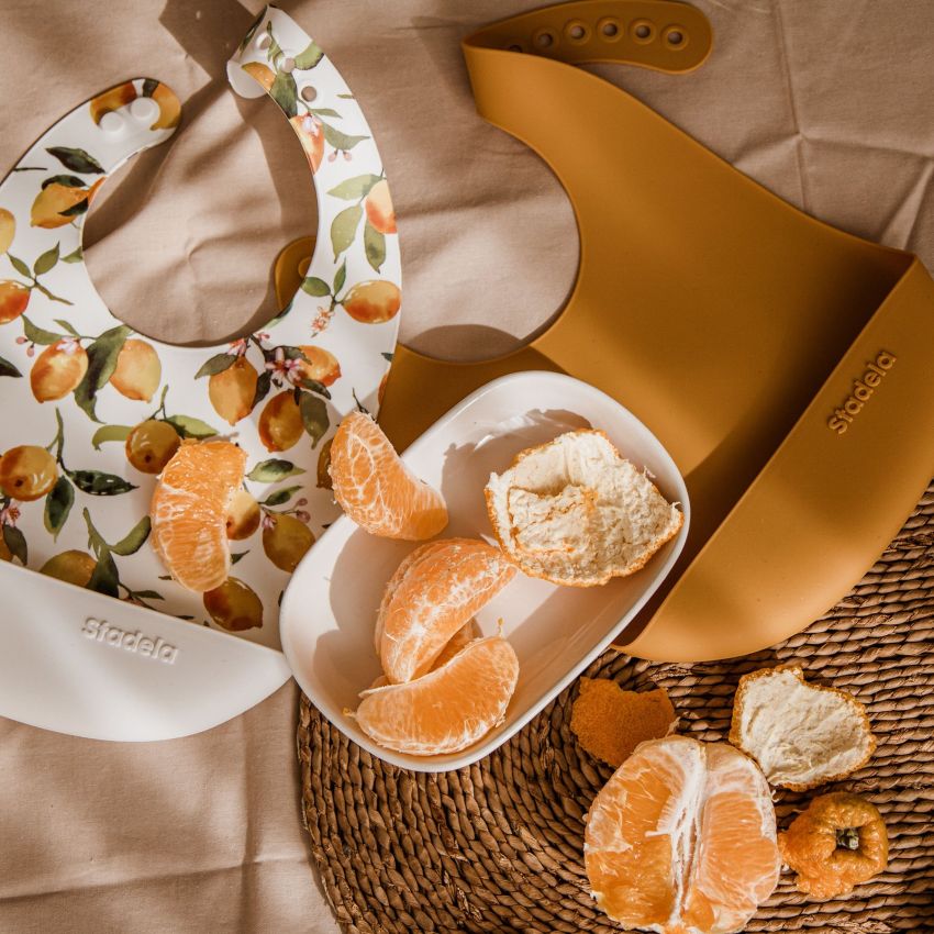 Stadela - Silikon- Lätzchen Set Zitronen