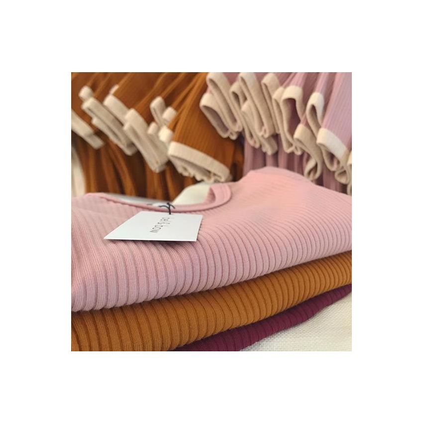 bel&bow - Ribbed Retro Ringer Body Mustard