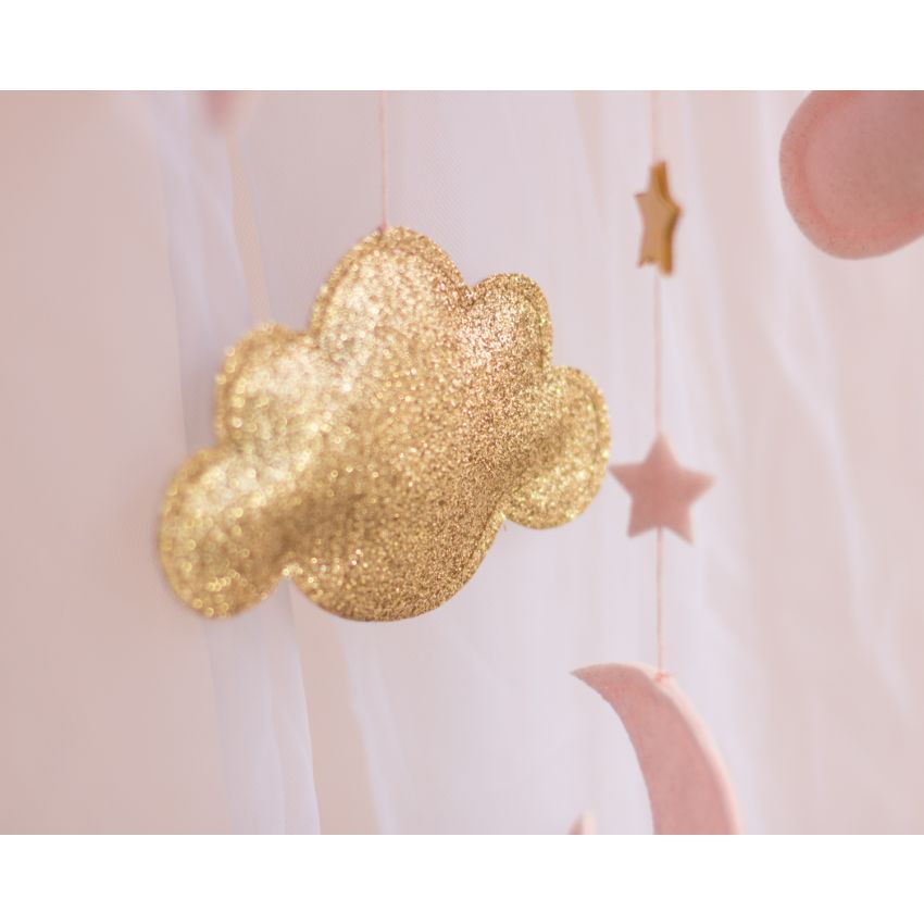 Solo un Sogno - Mobile Traumwolke Pink mit Wolke