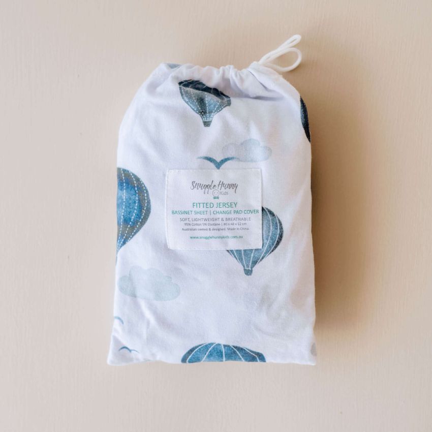 Snuggle Hunny - Spannbezug für Wiege, Kinderwagen & Wickelmatte Cloud Chaser