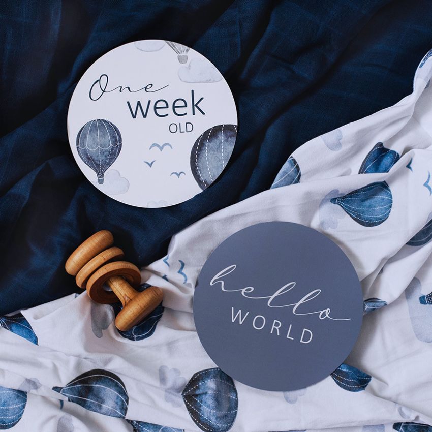 Snuggle Hunny - Meilenstein Karten Cloud Chaser & Indigo