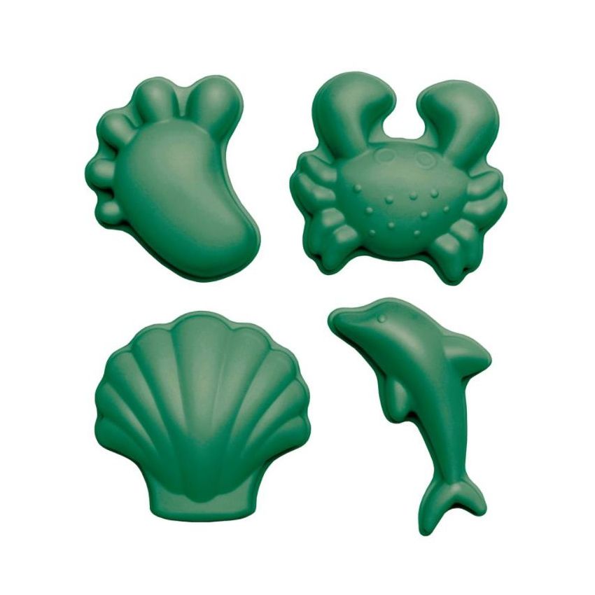 Scrunch - 4er Set Sandförmchen Moosgrün