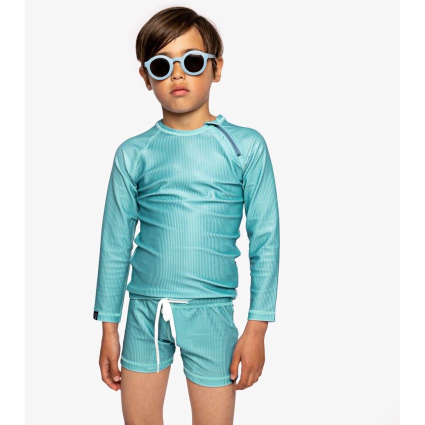 Beach & Bandits - UV Badeshirt Ribbed Coastal Türkis