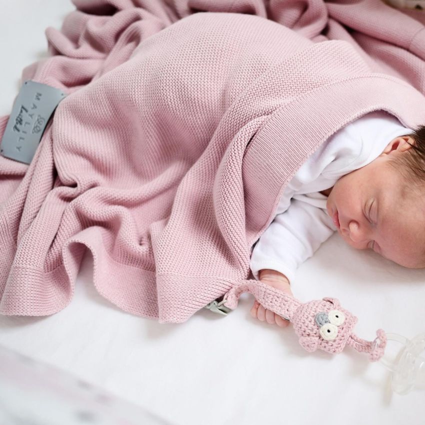 Maylily - Bambooloove Fleece Decke Blush Pink