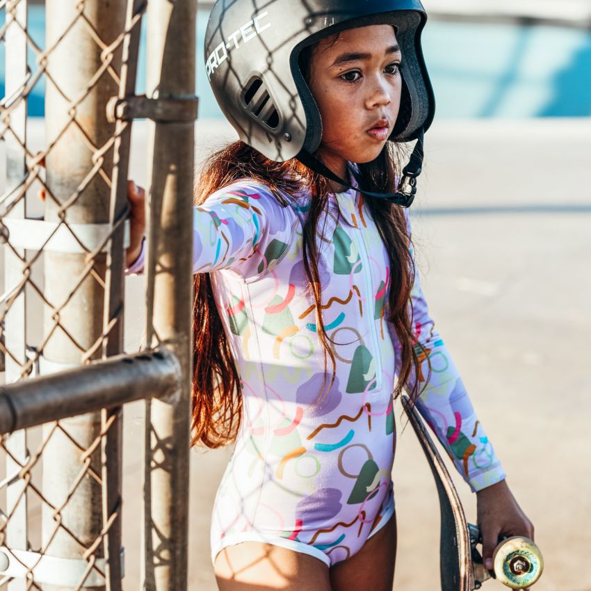 Beach & Bandits - UV Badeanzug Confetti Lollipop Lavender