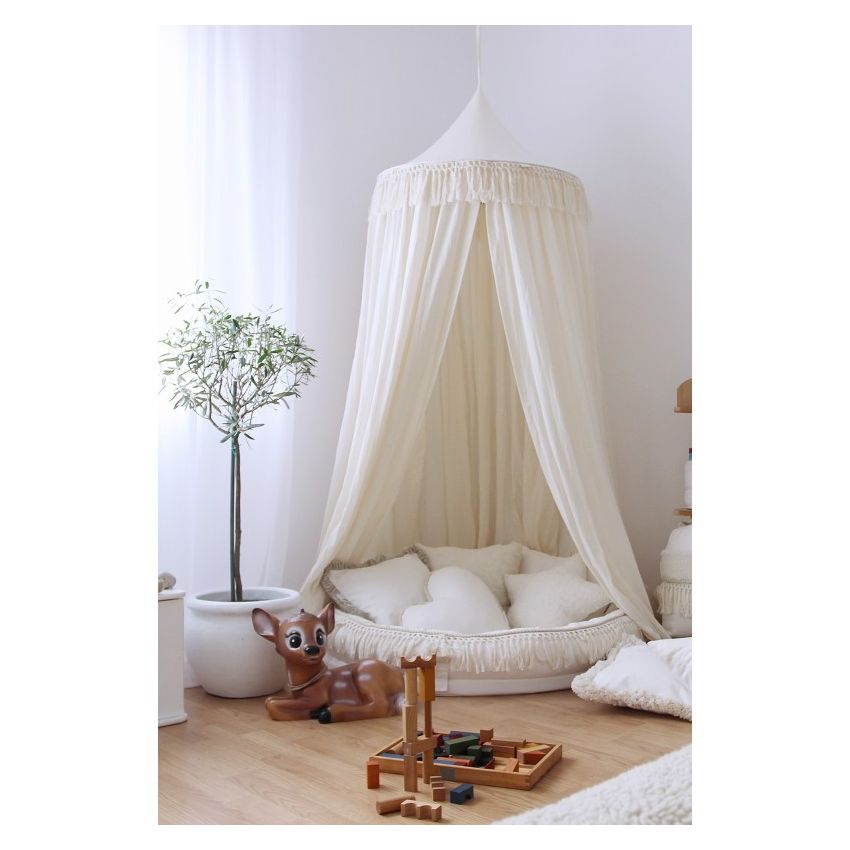 Cotton & Sweets - Boho Kissen Rechteck Fransenstickerei