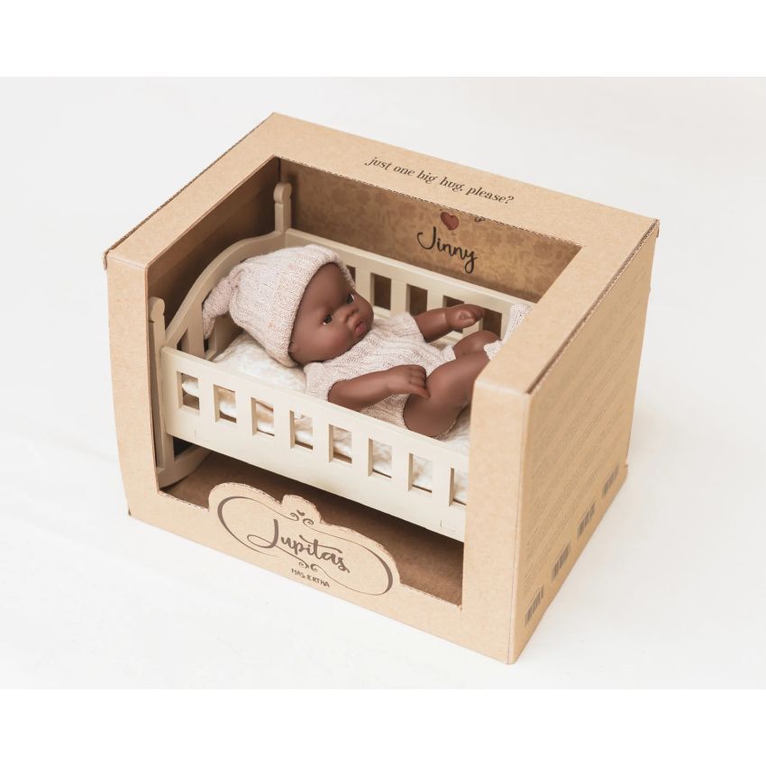 Mrs Ertha - Mini Puppe mit Bett Jinny