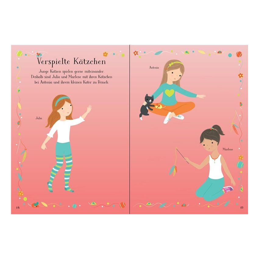 Usborne Verlag - Mein erstes Anziehpuppen-Stickerbuch: Kitti, das kleine Kätzchen