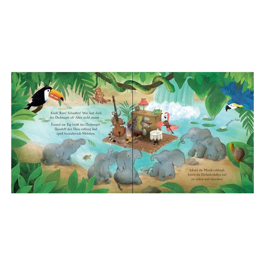 Usborne Verlag - Hör gut zu – leg dich zur Ruh'! Einschlafen mit den Dschungeltieren