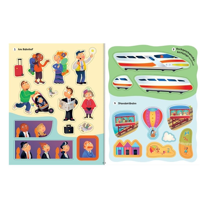 Usborne Verlag - Meine kleine Stickerwelt - Züge