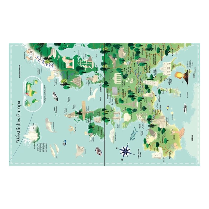 Usborne Verlag - Mein großer Sticker-Weltatlas