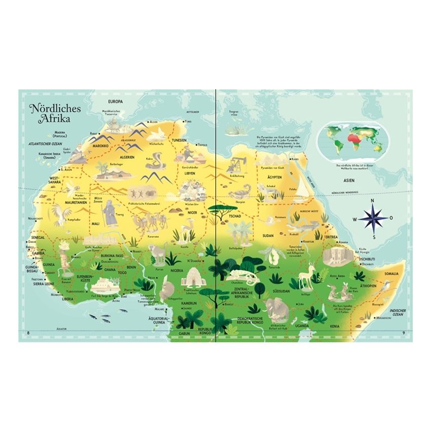 Usborne Verlag - Mein großer Sticker-Weltatlas