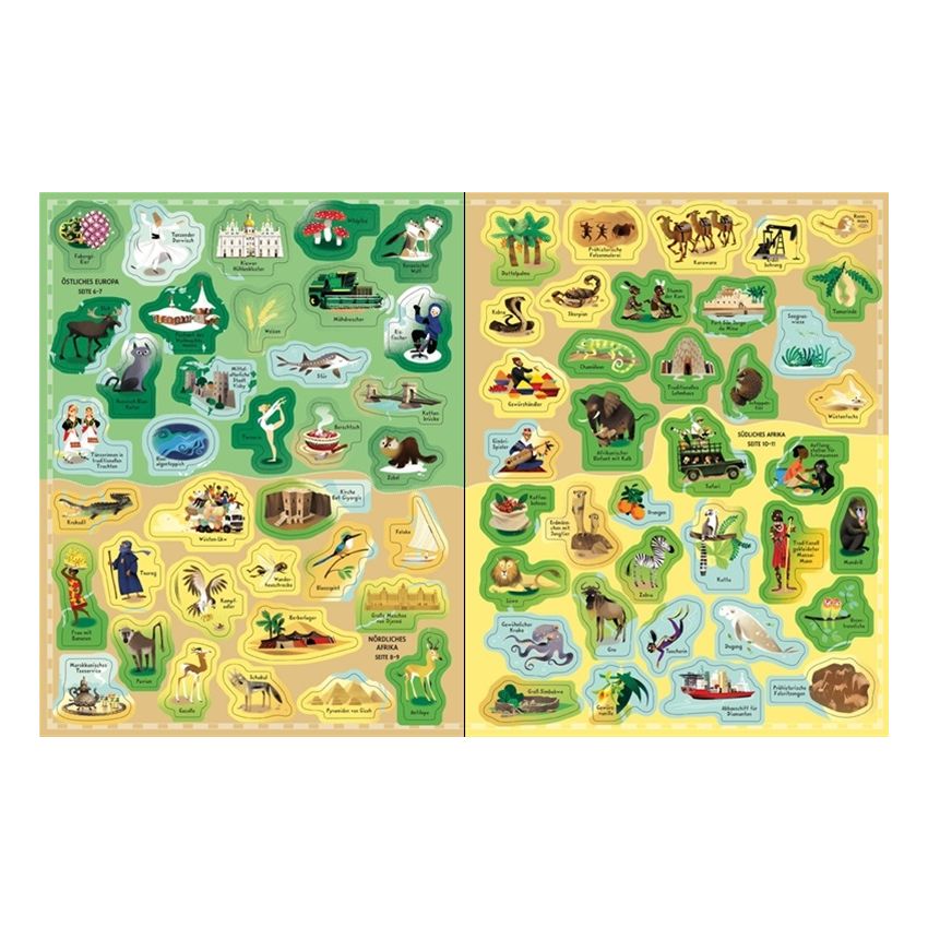 Usborne Verlag - Mein großer Sticker-Weltatlas