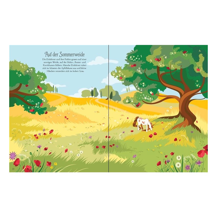 Usborne Verlag - Mein funkelndes Stickerbuch: Im Reich der Einhörner