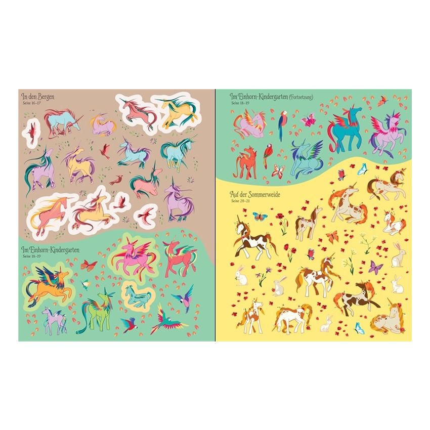 Usborne Verlag - Mein funkelndes Stickerbuch: Im Reich der Einhörner