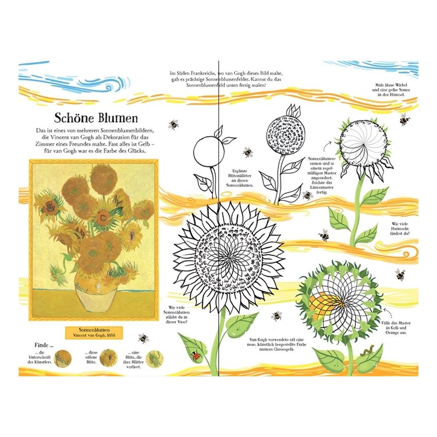 Usborne Verlag - Mein Kunst-Mitmach-Block