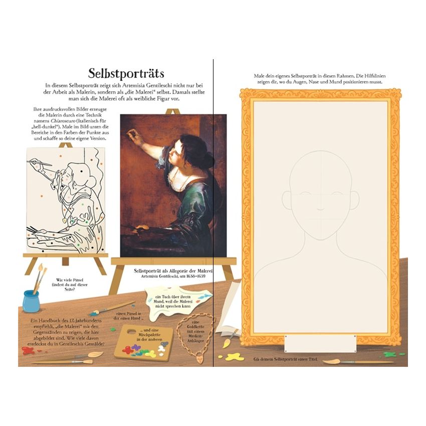 Usborne Verlag - Mein Kunst-Mitmach-Block