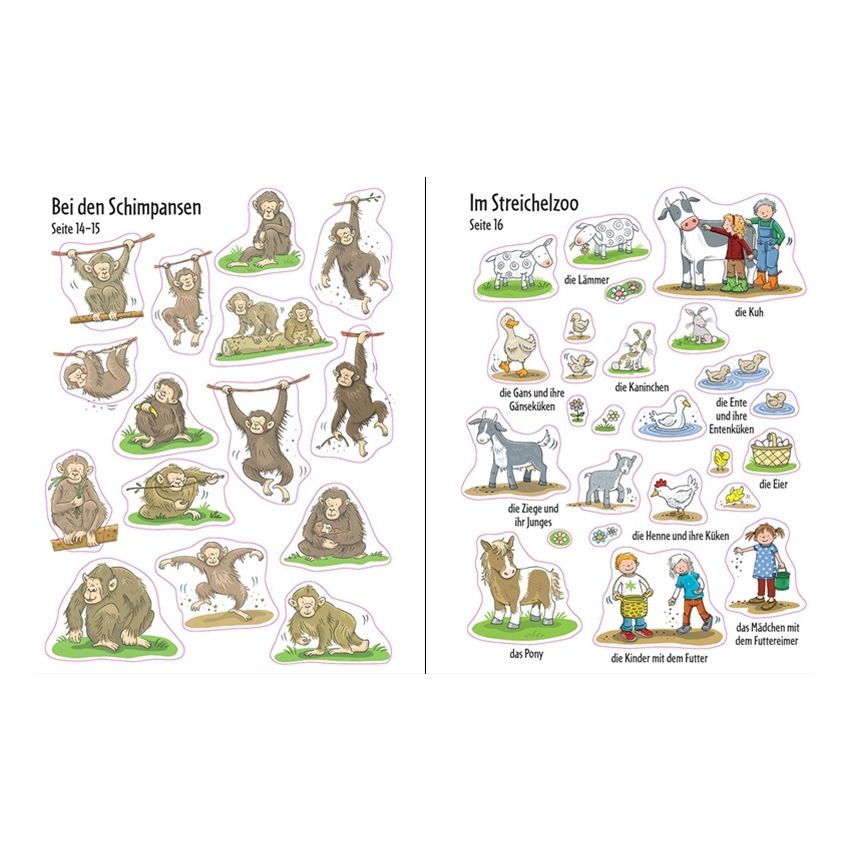 Usborne Verlag - Mein erstes Stickerbuch: Im Zoo