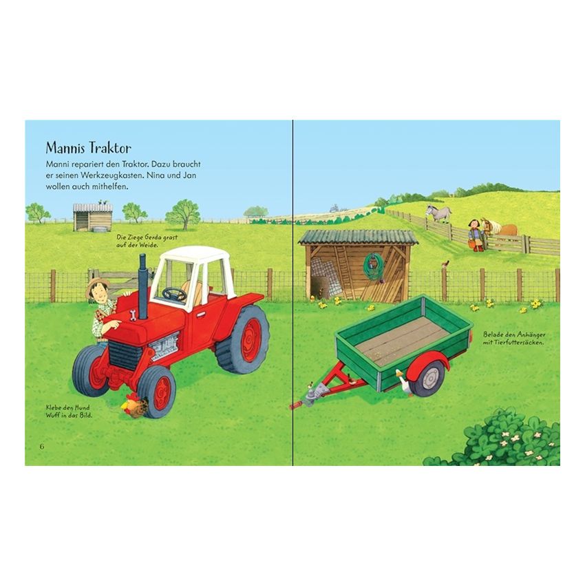 Usborne Verlag - Mein erstes Stickerbuch: Abenteuer auf dem Bauernhof