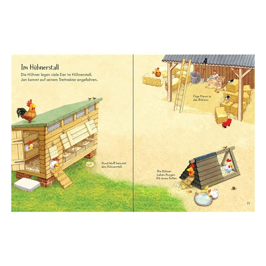 Usborne Verlag - Mein erstes Stickerbuch: Abenteuer auf dem Bauernhof