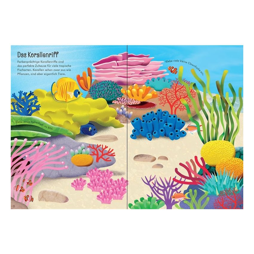 Usborne Verlag - Mein Immer-wieder-Stickerbuch: Besuch im Aquarium
