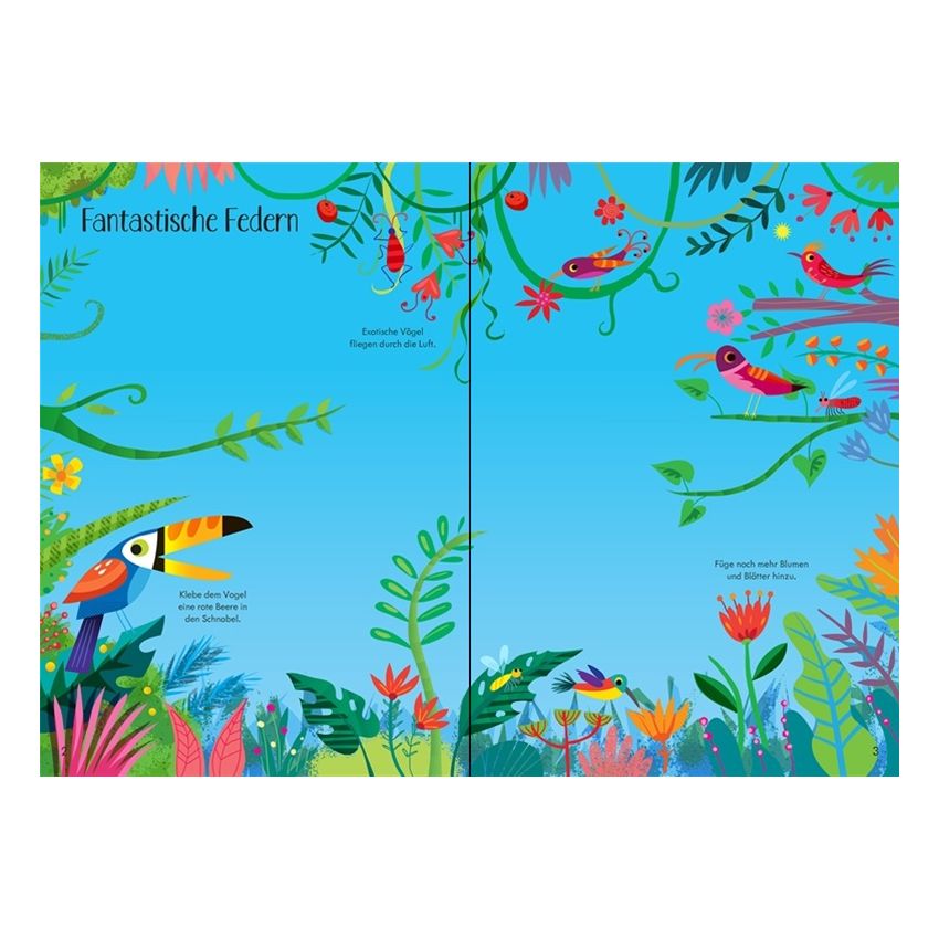 Usborne Verlag - Mein Immer-wieder-Stickerbuch: Dschungel