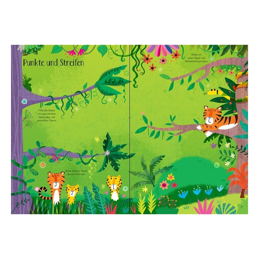 Usborne Verlag - Mein Immer-wieder-Stickerbuch: Dschungel