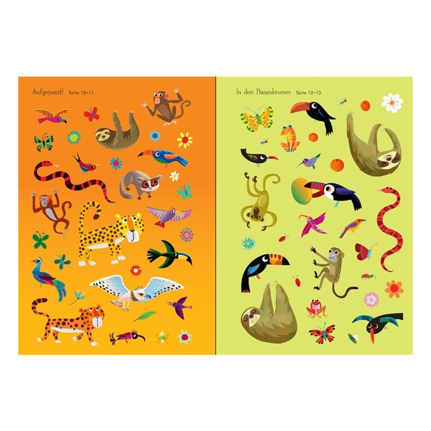 Usborne Verlag - Mein Immer-wieder-Stickerbuch: Bei den Faultieren