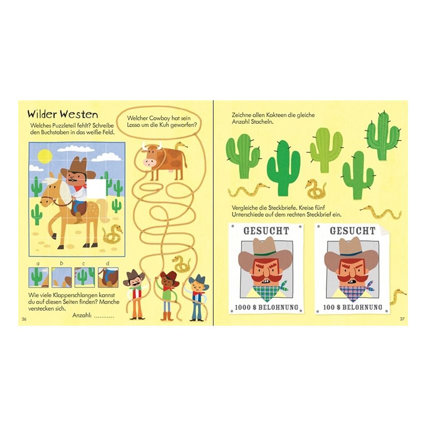 Usborne Verlag - Mein erstes Spiel-, Mal- und Ratebuch für Jungs