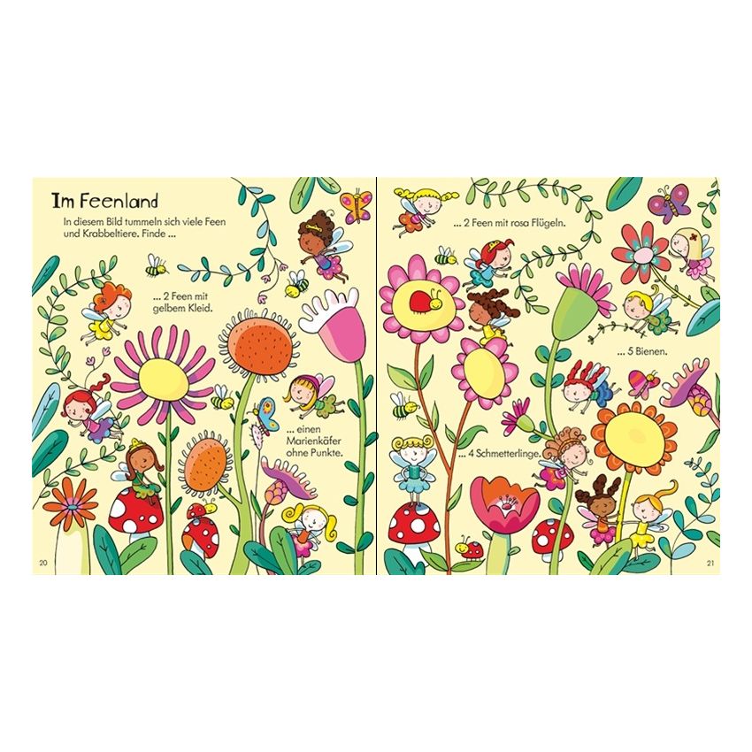 Usborne Verlag - Mein erstes Spiel-, Mal- und Ratebuch für Mädchen