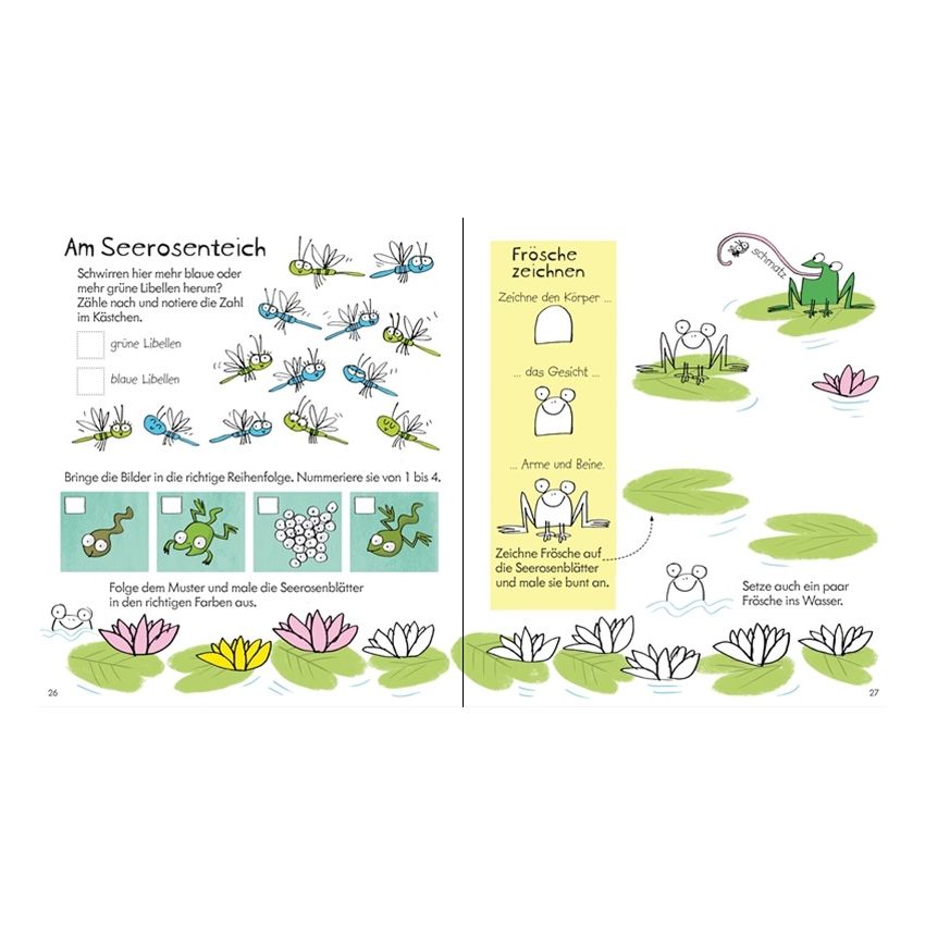 Usborne Verlag - Mein erstes Spiel-, Mal- und Ratebuch für Mädchen