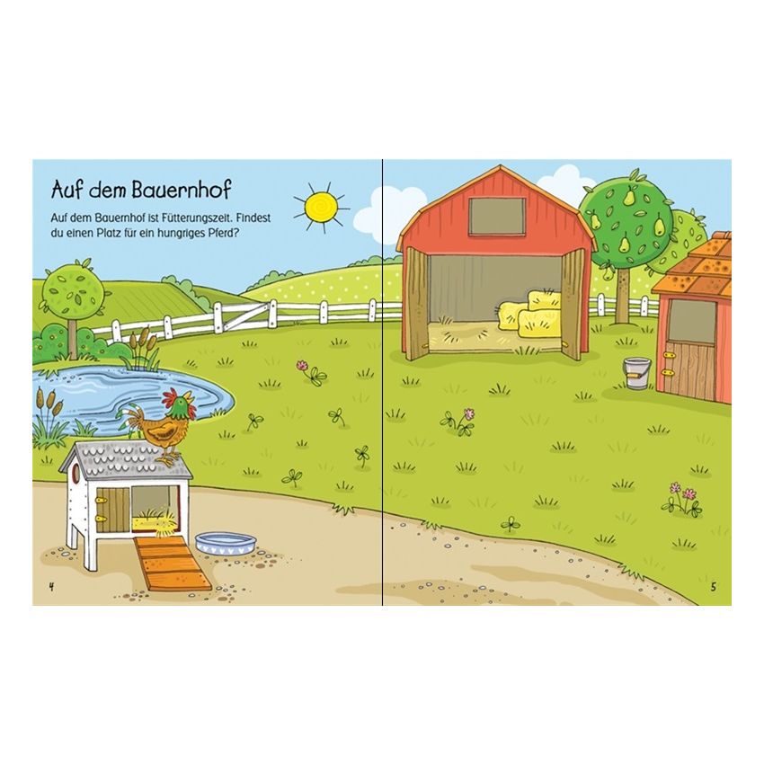 Usborne Verlag - Malen und Stickern: Welt der Tiere